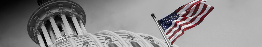Image of the Capitol Dome and a U.S. Flag
